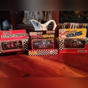 (3-Car Set) MATCHBOX NASCAR 1990, 1995 & 1997 SUPER STARS #3 #47 #3 LIMI…